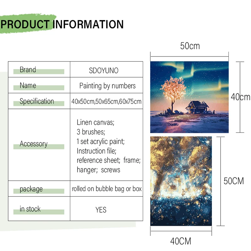 Набор для рисования по номерам SDOYUNO рама большая рыба нигония аниме 40 х50 см без