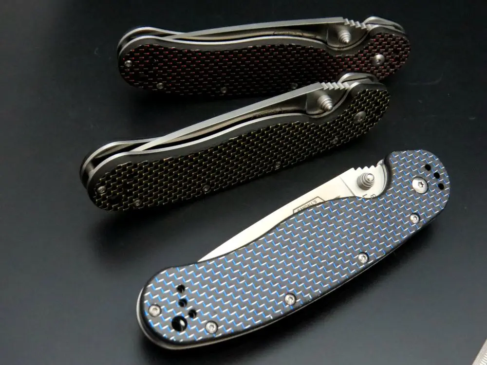 Складной нож RAT Model 1 ручка из углеродного волокна для выживания кемпинга