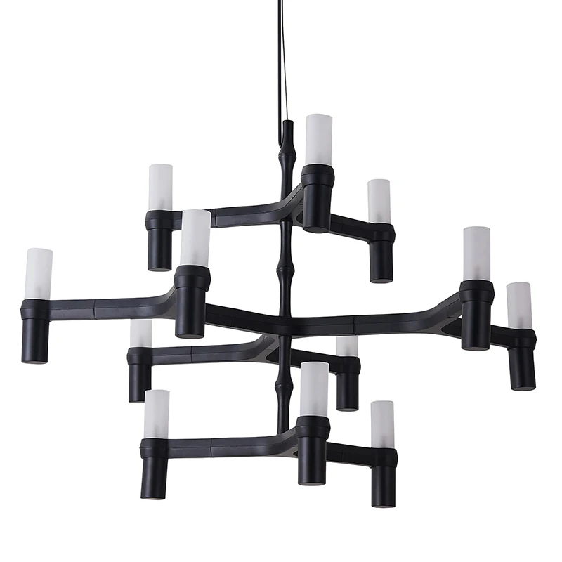 

Black/white/chrome/Gold Crown MAJOR Chandelier lighting design big Villa Restaurant Lighting 30 heads Hanglamp for living room