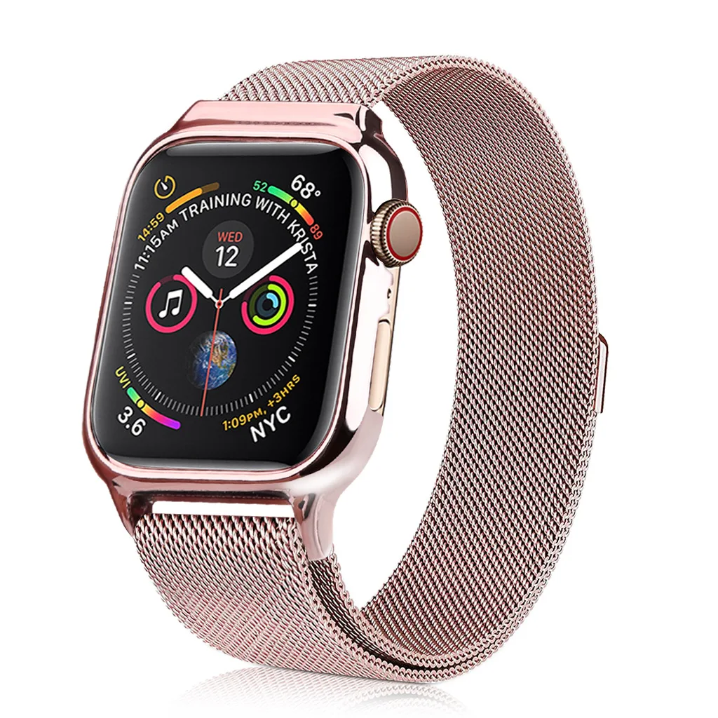 Металлический ремешок для часов 40 мм 44 Apple Watch Миланский Браслет из нержавеющей