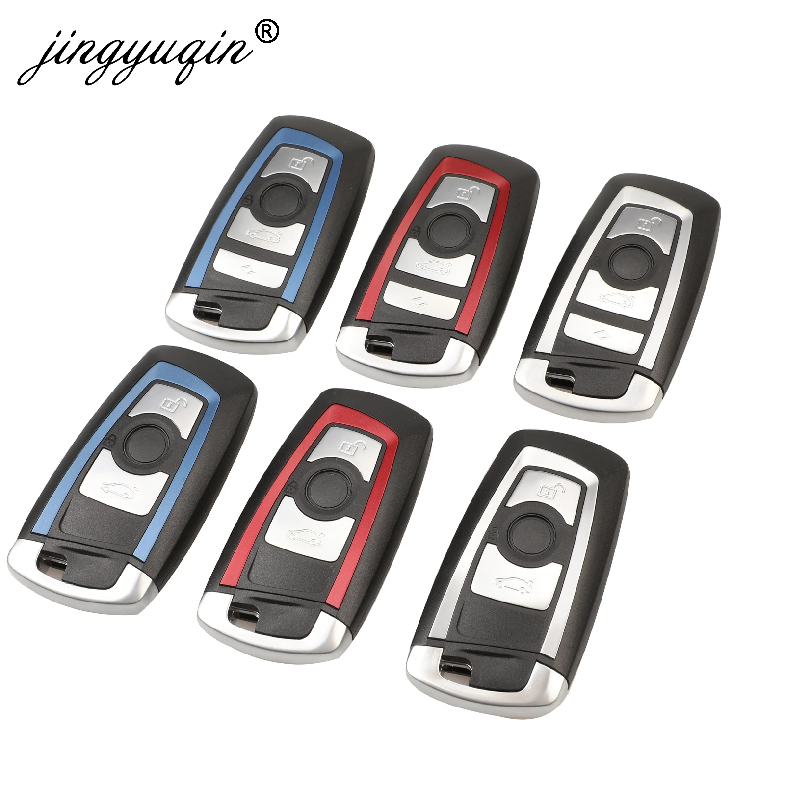 Jinyuqin 10 шт./лот 3/4 кнопки Smart Remote Keyless Shell для BMW F CAS4 5 серии 7 серия Key Fob Case|buttons buttons|button