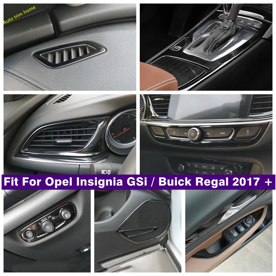 

Car Accessories Door Speaker / Gear Box / Air AC Panel Cover Trim For Opel Insignia GSi / Buick Regal 2017 - 2021 Black Brushed