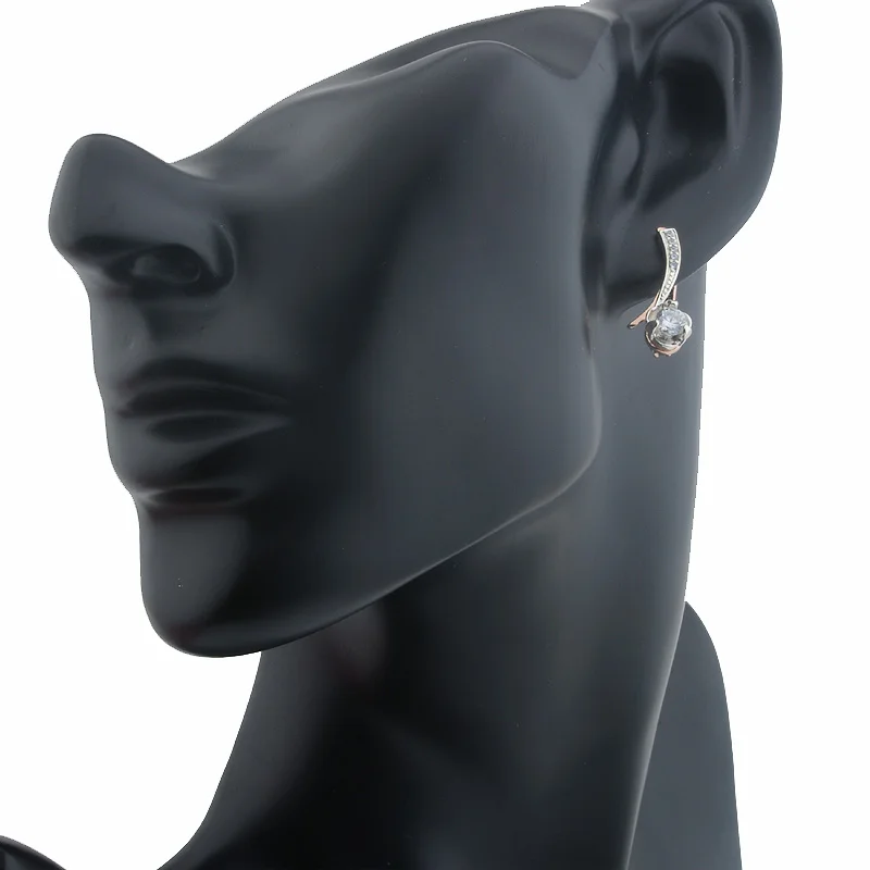 Женские Висячие серьги FJ из розового белого кубического циркония 585 пробы с