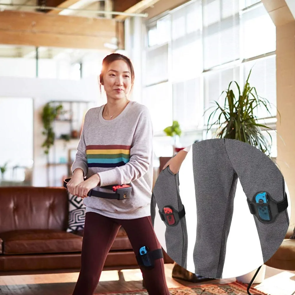 Фитнес-кольцо Kinect для игры RINGFIT Adventure с регулируемым эластичным ремешком для ног спортивный ремешок для NS Switch Joycon