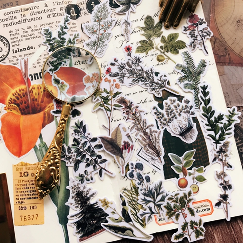 21 шт. 2019 винтажная трава листья цветок Искусственная елка альбом для