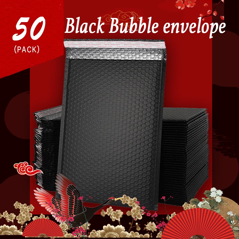 Черный пакет Bubble Envelope транспортные пакеты Самоуплотняющиеся почтовые PolyMailer