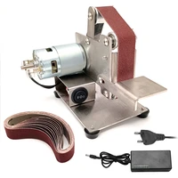mini electric belt sander angle grinder grinding machine 1525 belt grinder diy polishing grinding machine cutter edge sharpener