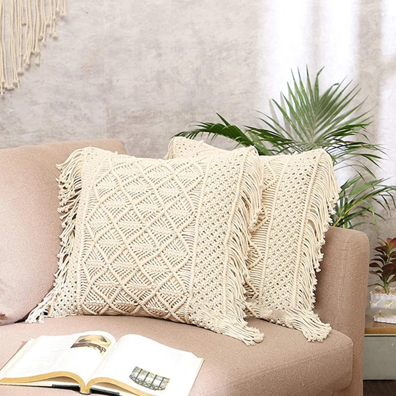

Декоративная хлопковая наволочка в стиле бохо, тканый чехол для кровати, дивана, автомобиля, фермерского дома