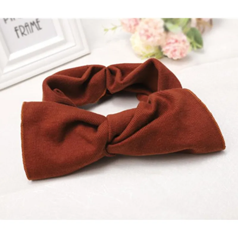 

Elastic Headband for Women Headdress Handmade Solid Crochet Hairband Stretch Ladies Wide Hair Band Turband Adults Headwrap