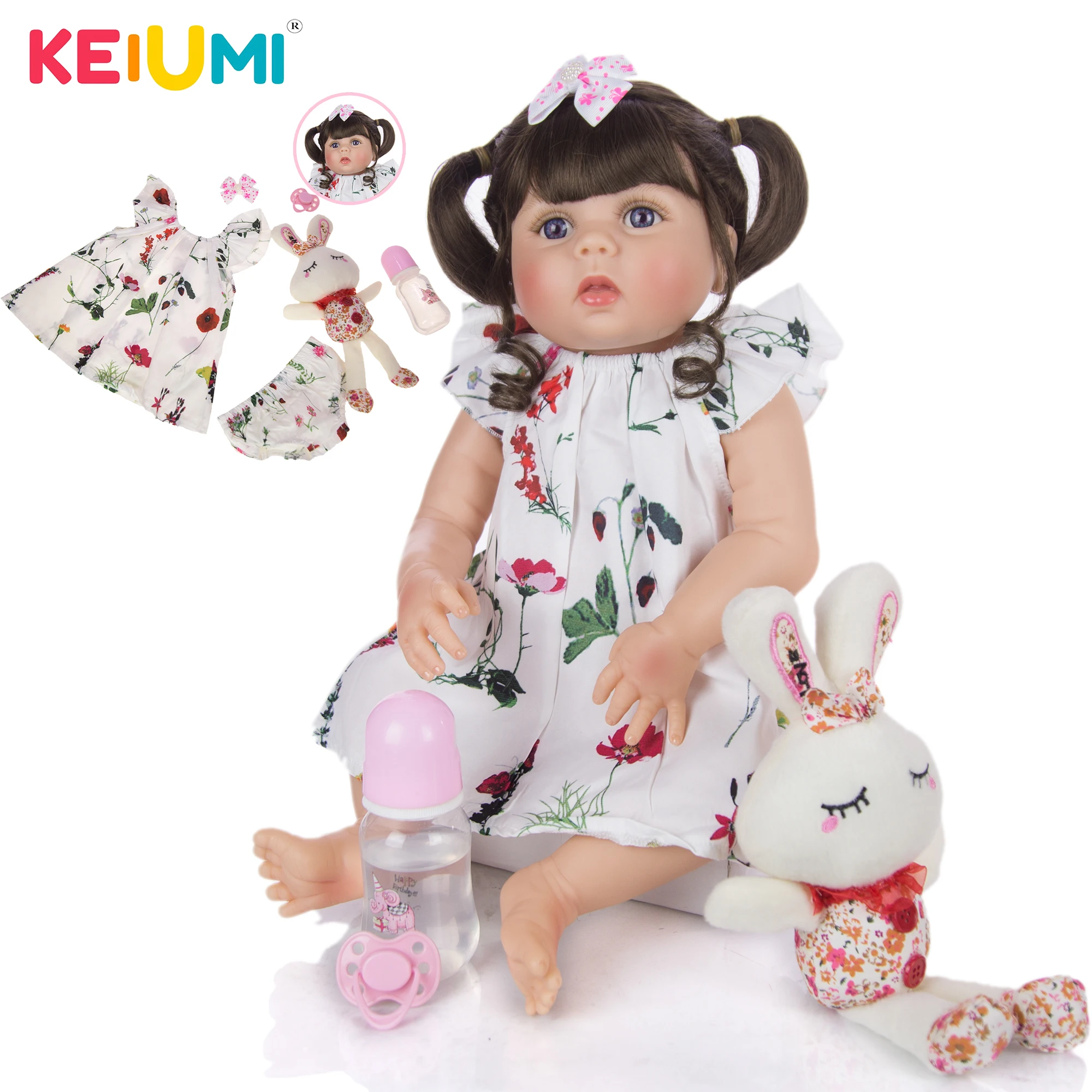 57 см полностью силиконовые куклы для новорожденных девочек реалистичные живые