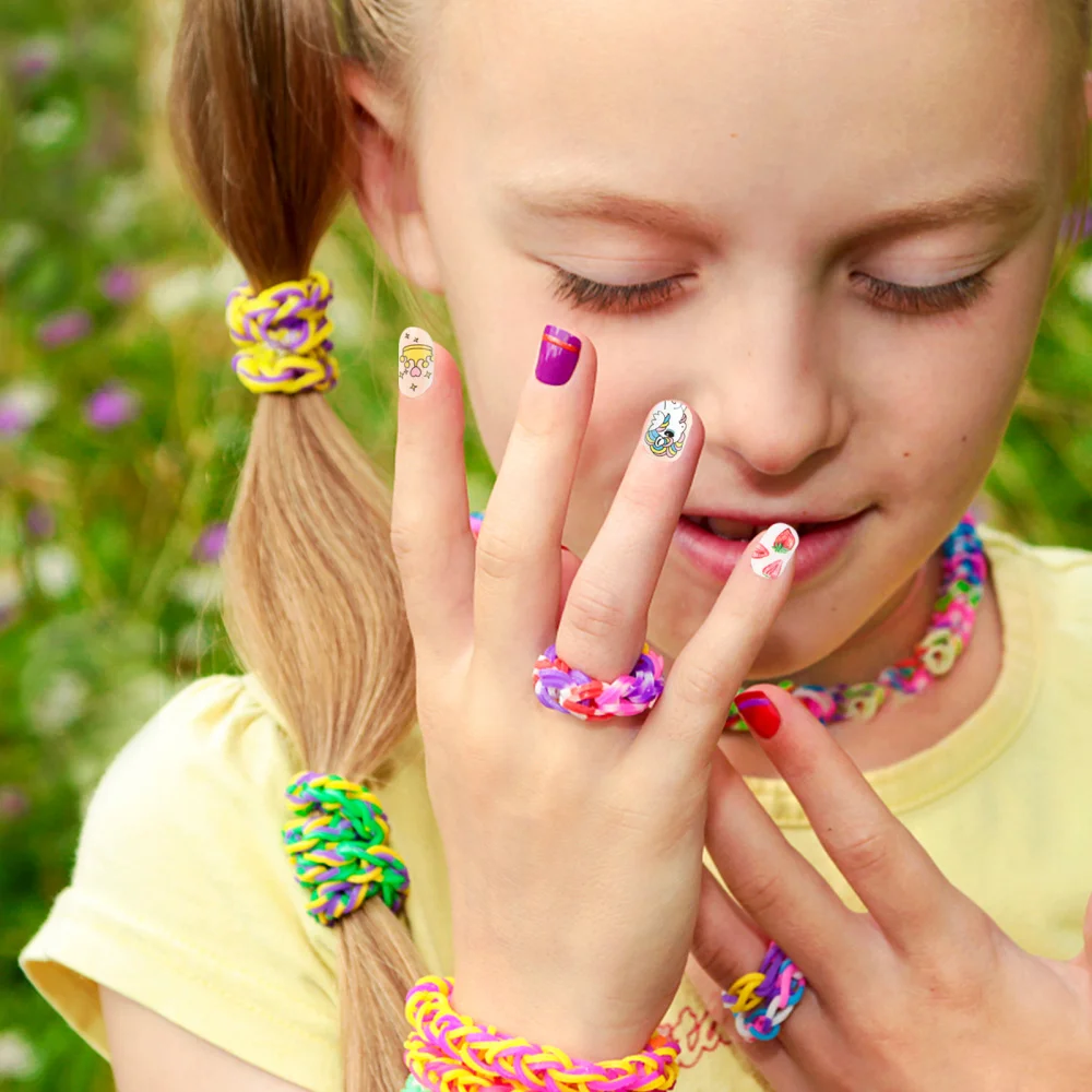 

120Pcs Child Makeup Nail Fake Nails False Nail Tips Manicure Beauty Tools