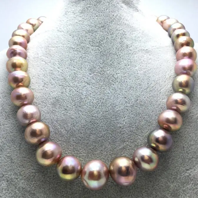 Ювелирные изделия Жемчужное ожерелье Эдисон 13-15 мм Роскошные барокко конкретные