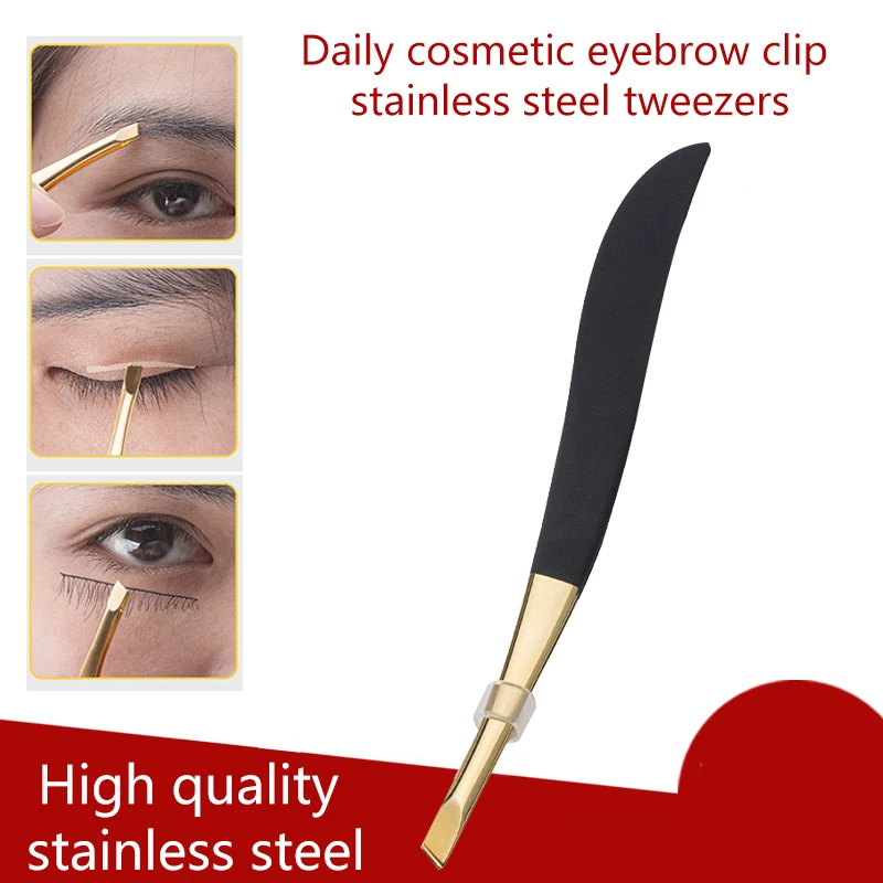 

1Pc Professional Stainless Steel Hair Removal Eye Brow Eyebrow Tweezers Clip Gold Women Beauty Makeup Tools Makeup