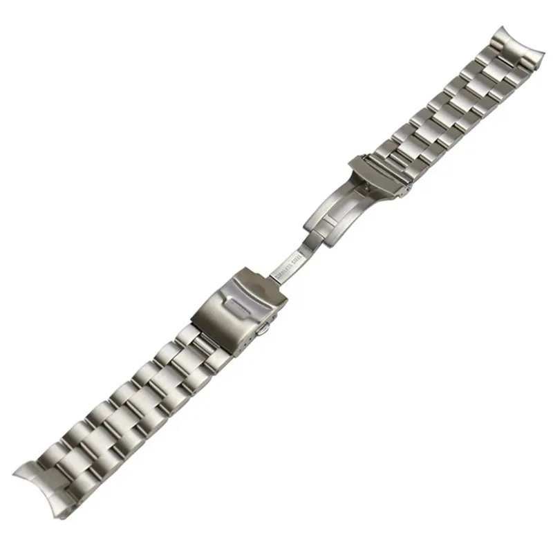 316L Stainless Steel 22mm Solid Curved End Watch Strap Band Bracelet Fit For Seiko SKX007 SKX009 7002 Watch
