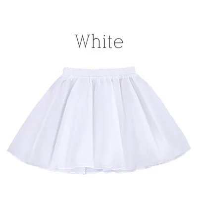 White 12 pieces Летний Детский Эластичный шифоновый пояс, юбка, балетный тюль для девочек, юбка со скидкой - Цвет: White 12 pieces