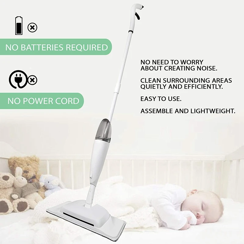 

Spray Mop & er Kit,for Floor Cleaning Multi-Purpose Wet & Dry, Vinyl,Hardwood,Laminate,with Minifiber Washable Pad