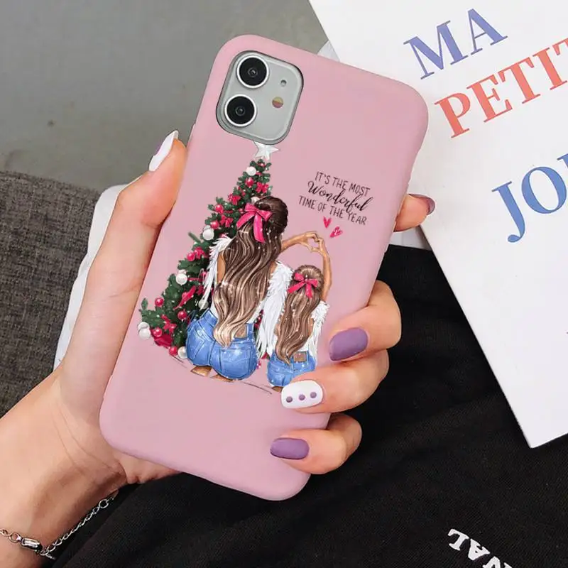 

Christmas tree girl gift Phone Case for iPhone 11 12 13 mini pro XS MAX 8 7 6 6S Plus X 5S SE 2020 XR case