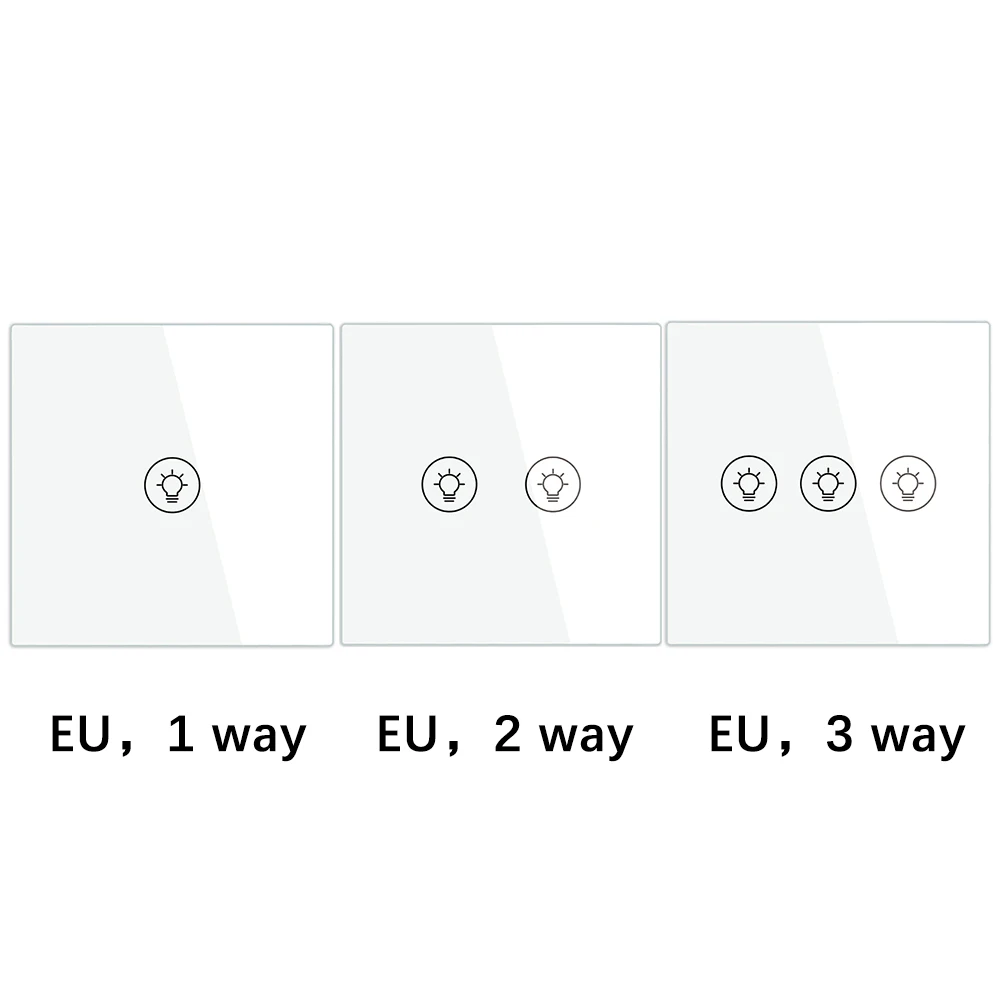 

NEW WiFi Smart Touch Switch 1/2/3 Way Smart Life/Tuya App Control Zigbee Dimmer for Alexa Google Home Voice Control EU