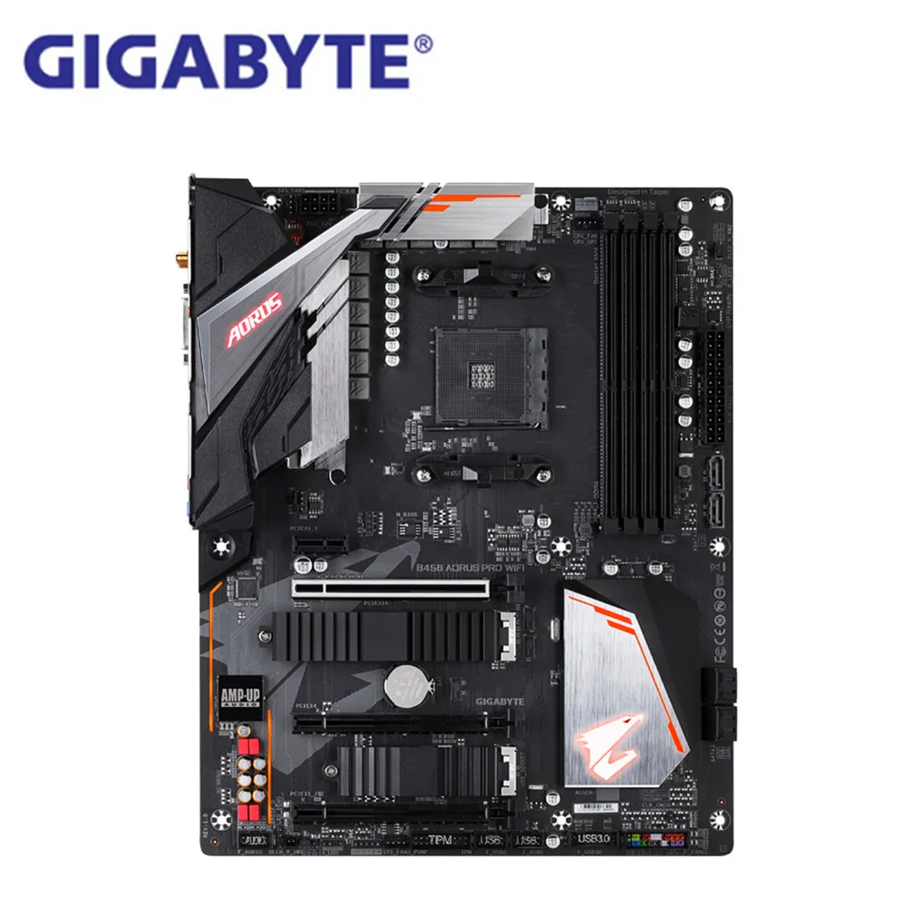 Для GIGABYTE B450 AORUS PRO WIFI системная плата AMD AM4 64GB DVI + HDMI|Материнские платы| |