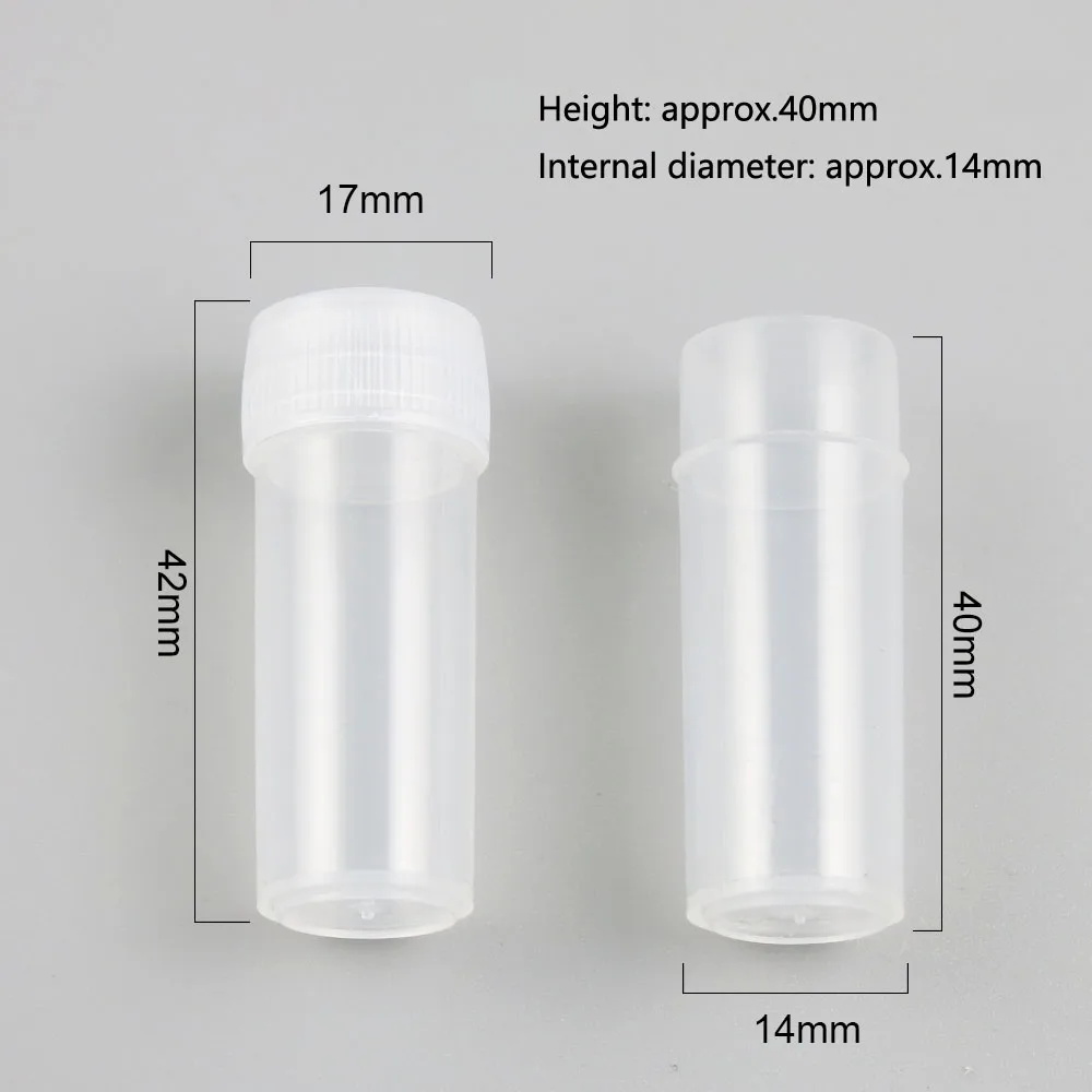 100 шт. 5 мл пустая прозрачная бутылка для образцов пластиковая пробирка