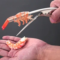 stainless steel shrimp peeler prawn shrimp deveiner fishing knife lobster shell remover peel device kitchen seafood tools
