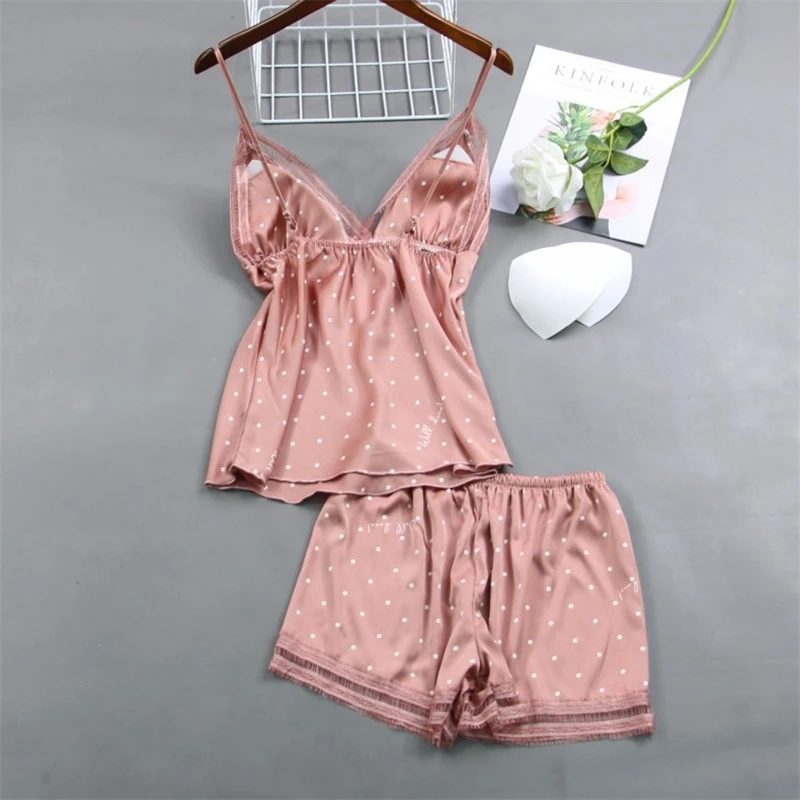 

4 Pieces Women Pajama Set Sexy V-Neck Spaghetti Strap Robe Long Sleeve Satin Pijama Set M L XL