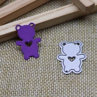 little bear frame metal cut dies animal stencils for scrapbooking stampphoto album decorative embossing diy paper cards