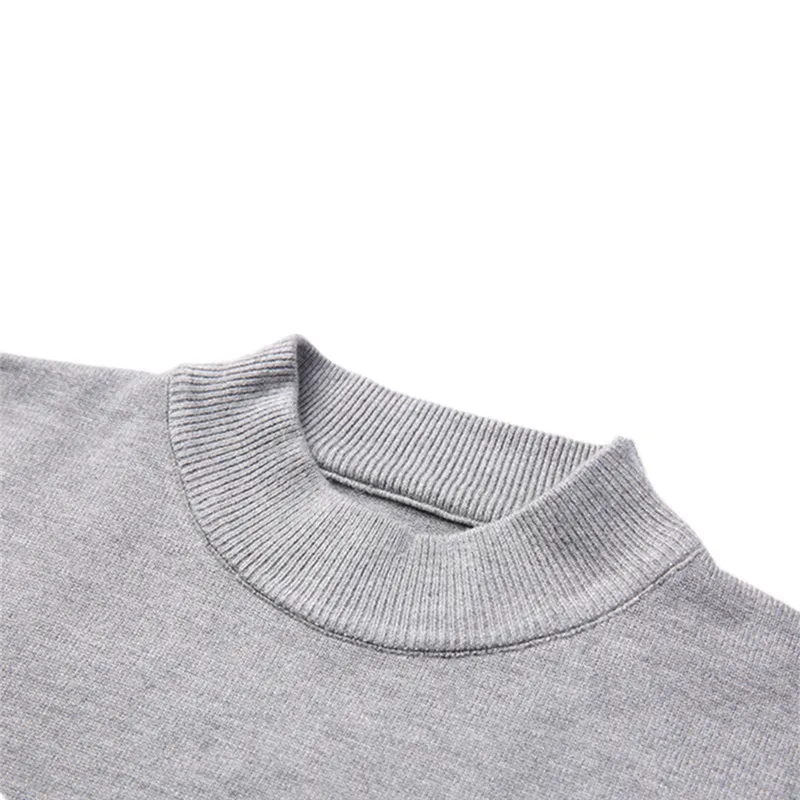 2019 повседневные мужские свитера бренд водолазка с высоким воротом сплошной цвет