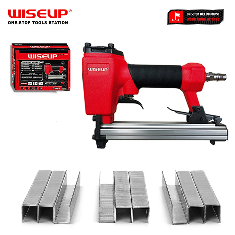 WISEUP Air Nail Gun Furniture Pneumatic Nailer Construction 