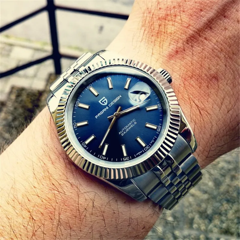 

NEW PAGANI DESIGN Men's Watches Fashion Sports Blue Wristwatch Men Top Luxury Brand Mechanical Watch 100m Waterproof Watch 2020