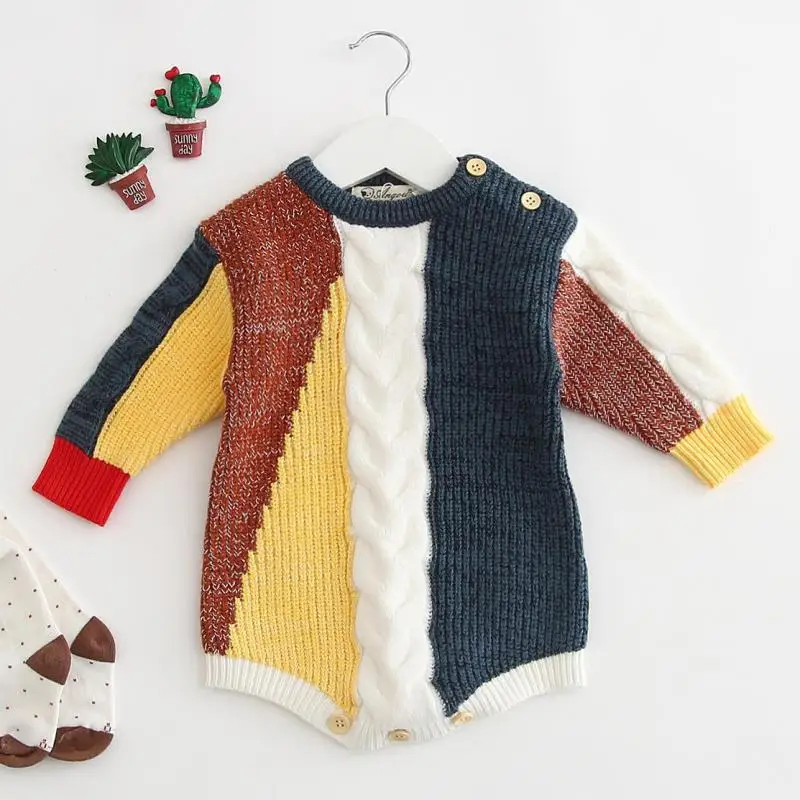 Трикотажное детское трикотажное боди с длинными рукавами Хлопковая одежда для