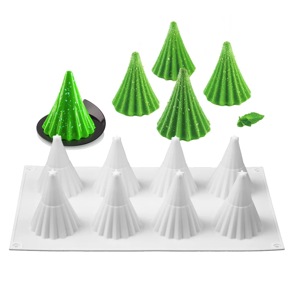 

8 полостей, Рождественская елка, силиконовая форма для торта, печенье, 3D инструменты для выпечки, рождественские аксессуары