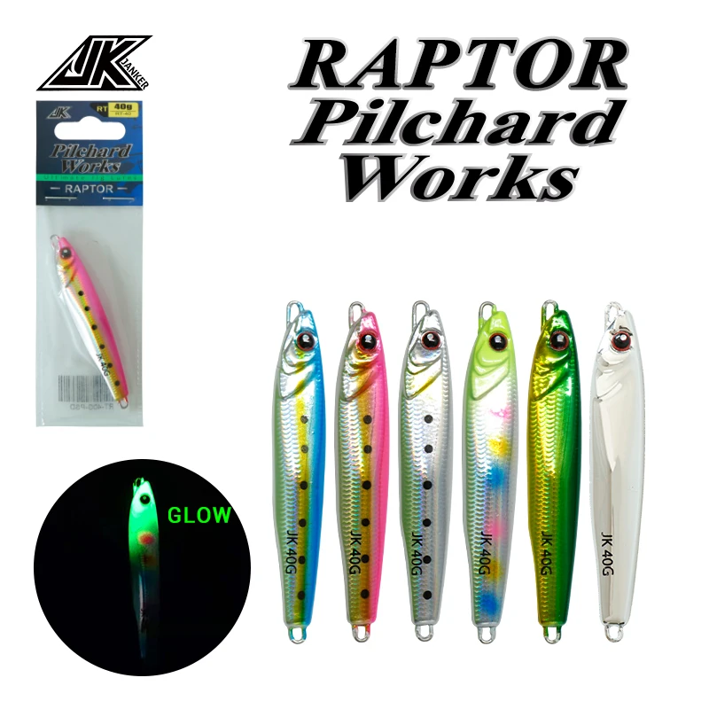 Новый продукт JK RT Raptor джиг 20 г 30 40 60 джиггинг Приманки Металлические медленные