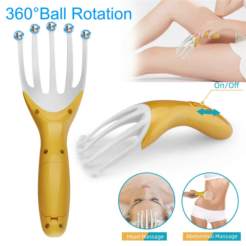 

Head Massager Five Finger Head Massager Steel Ball Head Massage Relaxation Neck Body Massage Octopus Scalp Stress Relax