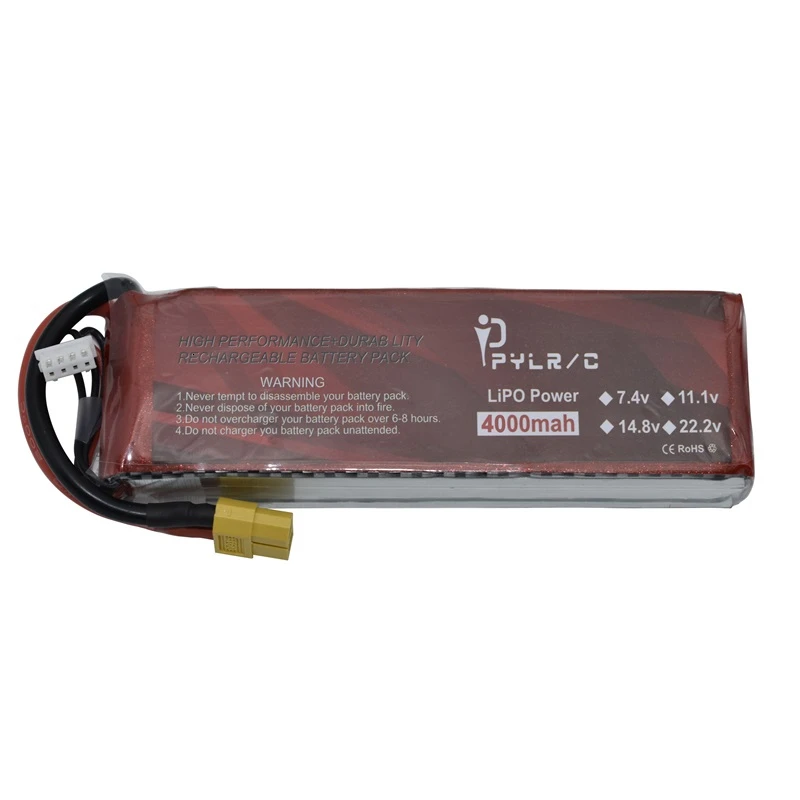 Высокая скорость 14 8 v 4000mAh Lipo батарея для RC вертолетов части 4S литиевая 50C