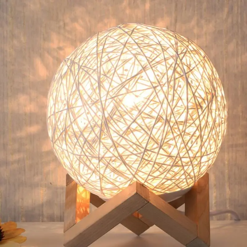 

1set Sepak Takraw LED Moon Night Light Creative Starry Gift Usb Charging Table Lamp Bedroom For Home Decoration