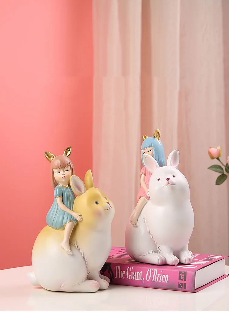 

Nordic Fairy Tale Resin Cartoon Penguin Rhino Flamingo Girls Home Bookcase Sculpture Crafts Mall Hotel Bar Furnishing Decoration