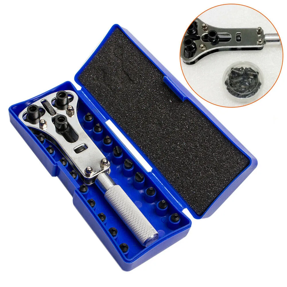 

Watch Back Case Battery Cover Opener Repair Wrench Screws Remover Tool Set Kit Multifunctional LXH