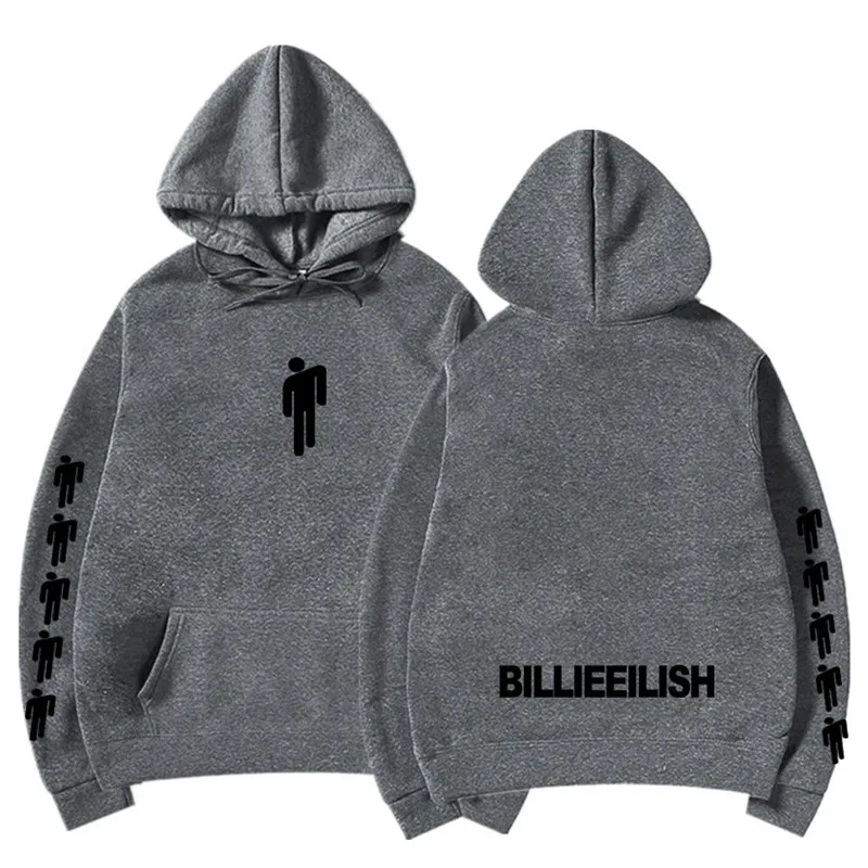 Новинка, хит, Billie Eilish, мужская толстовка с капюшоном, модная, зимняя, с принтом, хип-хоп, худи в уличном стиле, модная мужская одежда