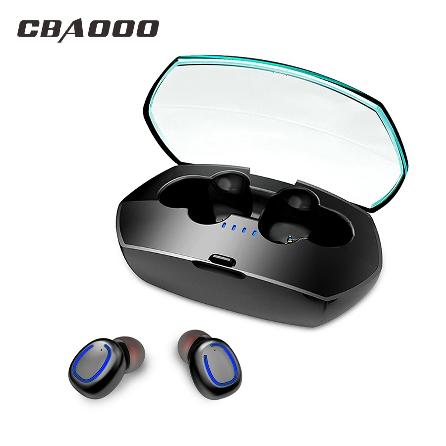 CBAOOO TWS Bluetooth 5,0 беспроводная гарнитура IPX6 водонепроницаемая Спортивная стерео Беспроводная гарнитура с затычки в уши для микрофона
