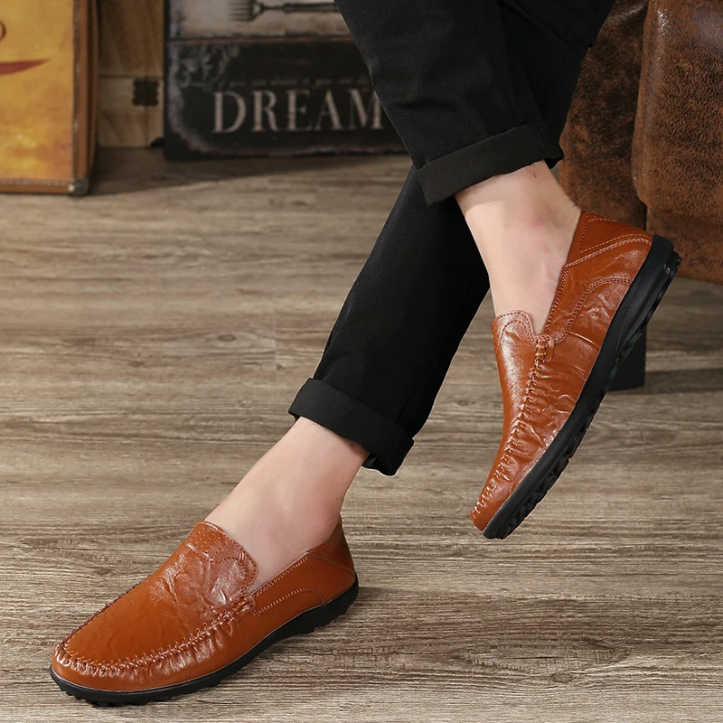 2019 Sale Breathable Loafers Non-slip Men Casual Shoes Lightweight Driving Leather DKRUCAK Mocassin Homme Buty Meskie | Обувь