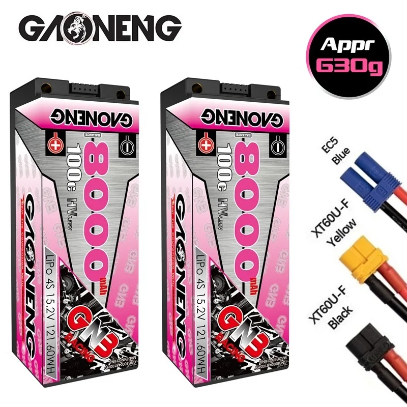Литий-полимерный аккумулятор GAONENG GNB 15,2 в 8000 мАч C PLUS для дистанционного управления автомобильными гонками запасные части с обновленным корпусом литий-полимерный аккумулятор