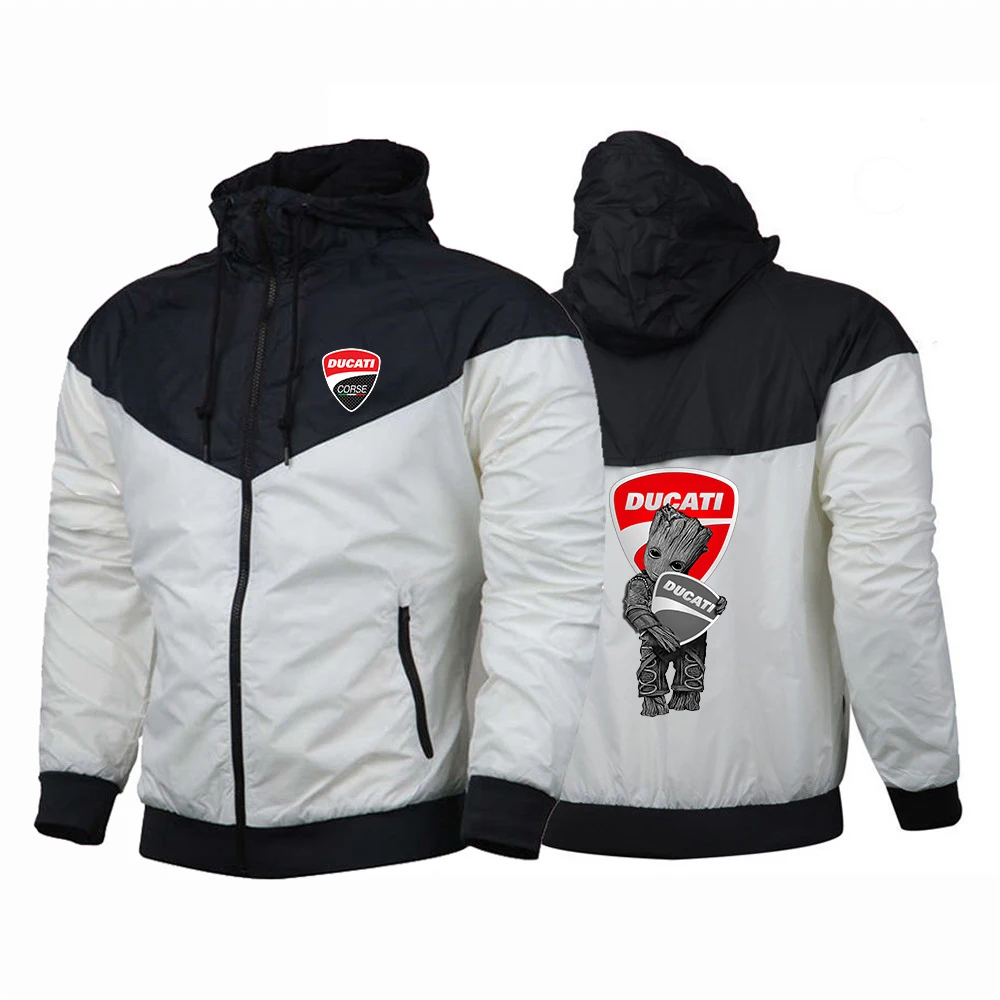 Куртка-бомбер мужская водонепроницаемая камуфляжная с капюшоном и принтом |