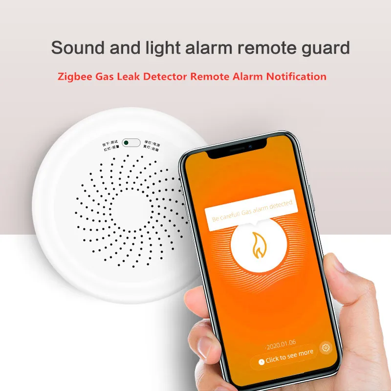 

Zigbee Natural Gas Leak Liquefied gas Detector Sensor Lpg Remote Monitoring Alarm Leakage Butane And Propane Smart Life Tuya