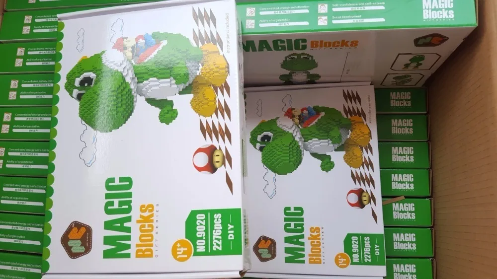 Hc Magic Blocks Big Size Yoshi Mini Mario Micro Anime Diy Building Toys Juguetes Auction Model Toy Kids Gifts 9020 | Игрушки и хобби