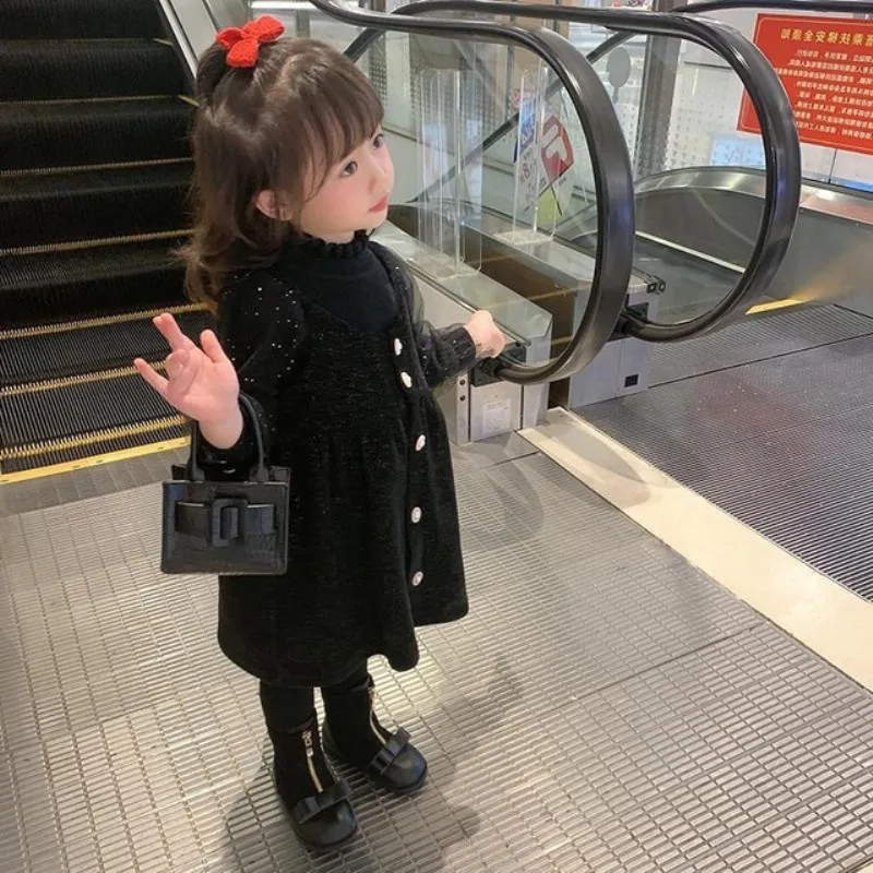 

Beautiful Thicken Spring Girls Dresses Teenagers Toddler Outwear Children Clothes School Uniform Dresses Special Occasion High Q