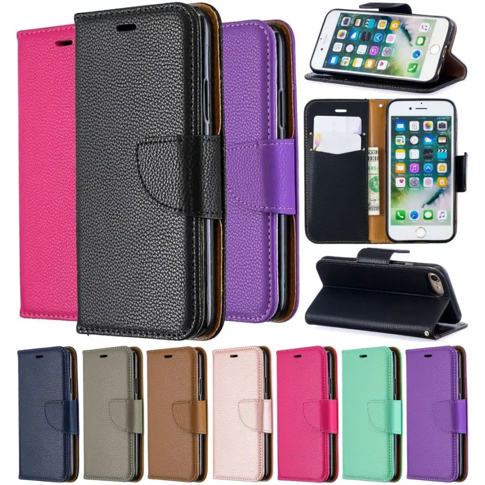 Чехол для телефона с отделениями карт Fundas Apple iphone SE 2020 X XR XS 11 Pro Max 8 7 6 6S Plus Litchi