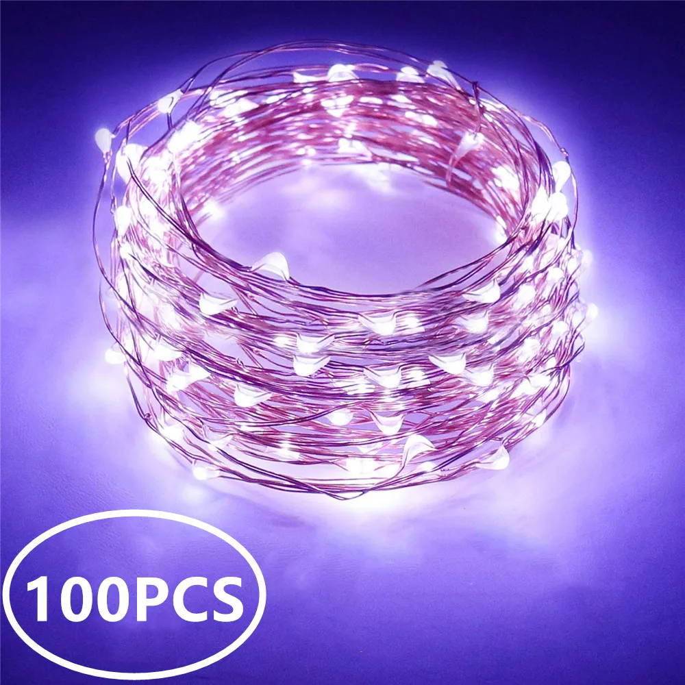 

100 Pcs Decorative lights 2M 1M LED Creative Button Battery Mini Copper Lamp for Christmas Wedding Home Party Decoration