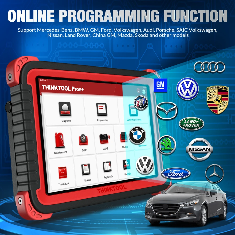 

THINKTOOL Pros+ Online Programmable ADAS ECU Coding Active Test 28 Resets Graphical 10 Inches 4+128G Auto Diagnostic Tool TPMS