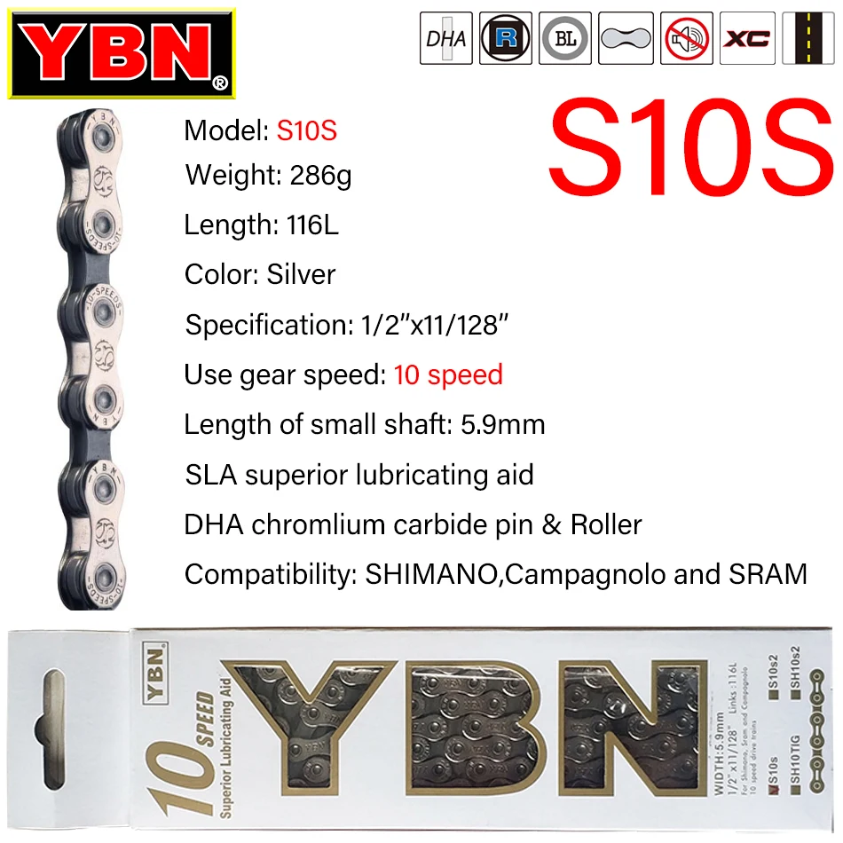 YBN велосипедные цепи MTB Горный шоссейный велосипед Chians 11 скоростная полая